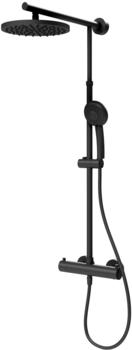 Schulte DuschMaster Rain Duschsystem rund, Thermostat, Black-Style (D964068)