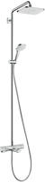 hansgrohe Croma E Showerpipe 280 1jet mit Wannenthermostat, Badarmaturen, 27687000,