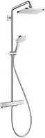 Hansgrohe Croma - Duschs&auml;ule Showerpipe mit Thermostatbatterie, 1jet, EcoSmart,