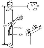 Kludi Zenta Duschsystem mit Thermostat (Chrom, 6057705)