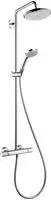 Hansgrohe 27185000, hansgrohe Croma Aufputz-Duschsystem mit Thermostat, 27185000,