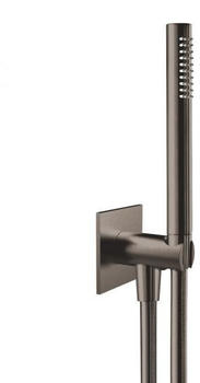 Herzbach Design iX PVD Wannen-Duschset seven eckig Länge: 1250 mm black steel (21.914400.2.40)