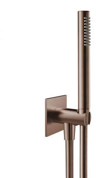 Herzbach Design iX PVD Wannen-Duschset seven eckig Länge: 1600 mm copper steel (21.914500.2.39)