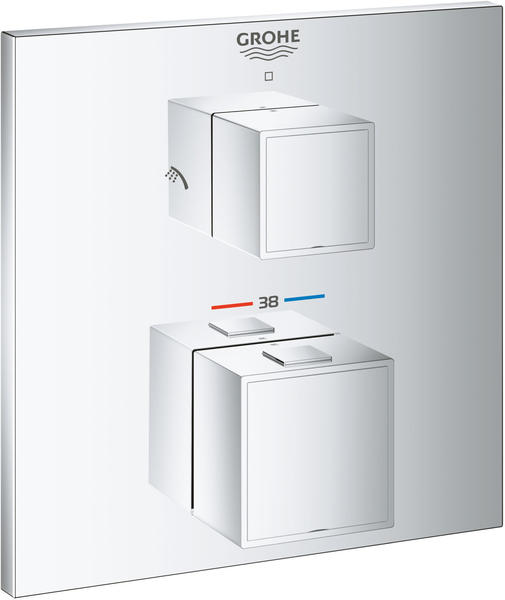 GROHE Grohtherm Cube Thermostat-Brausebatterie Design eckig Chrom (24154000)