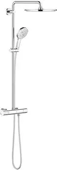 GROHE Rainshower SmartActive 310 Duschsystem mit Thermostatbatterie Rund mit Metall Kopfbrause Chrom (27966001)