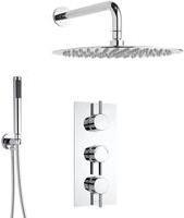 Hudson Reed Duschsystem inkl 300mm Kopfbrause, Handbrause & Triple Duscharmatur - Ecco