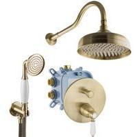PaulGurkes Duschsystem Antik Set Unterputz Regendusche Retro Nostalgie