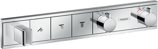 Hansgrohe RainSelect Thermostat Unterputz für 3 Verbraucher mit integriertem Brausehalter Chrom (15356000)