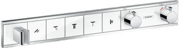 Hansgrohe RainSelect Thermostat Unterputz für 5 Verbraucher mit integriertem Brausehalter Weiß/Chrom (15358400)