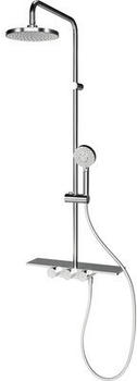 Schulte Modern DuschMaster Rain IIl rund chrom mit Ablage und Thermostat (D969280 02)