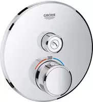 GROHE Grohtherm SmartControl Thermostat Fertigmontageset mit einem Absperrventil,