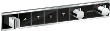 Hansgrohe RainSelect Thermostat Unterputz für 4 Verbraucher mit integriertem Brausehalter Schwarz/Chrom (15357600)