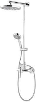 Schulte Duschmaster Classic Rain mit Einhebelmischer Kopfbrause rund Chrom (D9620 02)