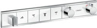 Hansgrohe RainSelect Thermostat Unterputz für 4 Verbraucher mit integriertem Brausehalter Weiß/Chrom (15357400)