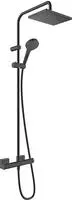 Hansgrohe Vernis Shape Duschsystem mit Thermostatarmatur Schwarz Matt 26286670 Hansgrohe Vernis Shape Duschsystem mit Thermostatarmatur Schwarz Matt 26286670