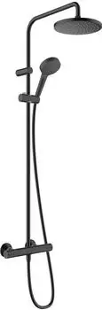 Hansgrohe Vernis Blend 200 1jet Showerpipe mit EcoSmart schwarz matt (26089670)