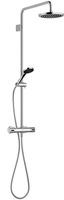 Dornbracht Showerpipe mit Brause-Thermostat Kopfbrause 220mm schwarz matt (3445997933)