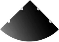 vidaXL Eckregale 2 Stk. mit Verchromten Halterungen Glas Schwarz