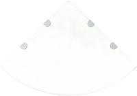 vidaXL Eckregale 2 Stk. mit Verchromten Halterungen Glas Transparent
