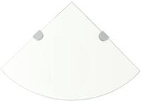 vidaXL Eckablage mit Verchromten Halterungen Glas Transparent 35x35 cm