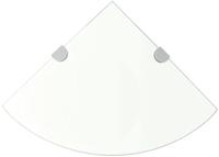 vidaXL Eckregale 2 Stk. mit Verchromten Halterungen Glas Transparent