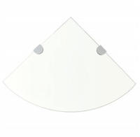 vidaXL Eckablage mit Verchromten Halterungen Glas Transparent 25x25 cm