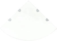 vidaXL Eckablage mit Verchromten Halterungen Glas Transparent 45x45 cm