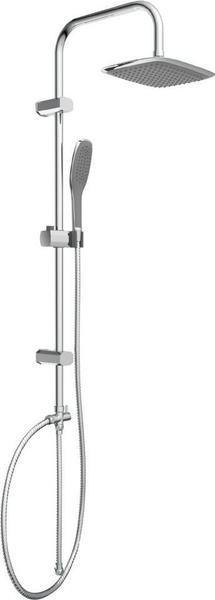 EISL Duschset EASY FRESH, Duschsäule 2 in 1 mit großer Regendusche (250 x 200 mm) und Handbrause, ideal zum Nachrüsten durch Nutzung vorhandener Bohrl