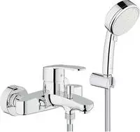 Grohe Eh-wannenbatterie Eurostyle C 335922 Mit Wandhalterset Chrom, 3359220a