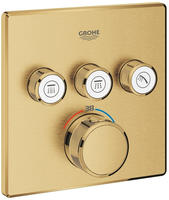 GROHE Grohtherm SmartControl Thermostat Fertigmontageset mit 3 Absperrventilen,