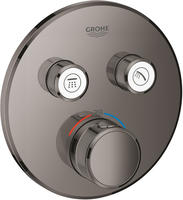 GROHE Grohtherm SmartControl Thermostat Fertigmontageset mit 2 Absperrventilen, runde