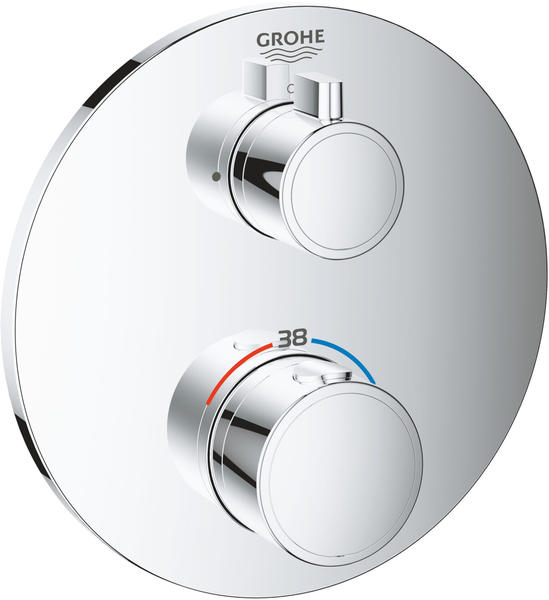GROHE Grohtherm Thermostat-Brausebatterie Design rund Chrom (24075000)