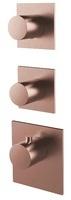 Herzbach Design iX PVD Fertigmontageset 21.522015.1.39 Copper Steel, für Universal-Thermostat-Modul, eckig