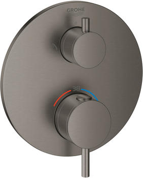 GROHE Atrio Thermostat-Brausebatterie rund Hard graphite gebürstet (24135AL3)