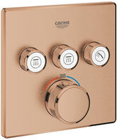 GROHE Grohtherm SmartControl Thermostat Fertigmontageset mit 3 Absperrventilen,