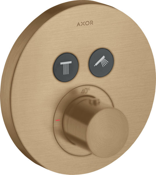Axor ShowerSelect Thermostat Unterputz rund für 2 Verbraucher Brushed Bronze (36723140)