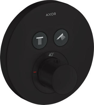Axor ShowerSelect Thermostat Unterputz rund für 2 Verbraucher Mattschwarz (36723670)