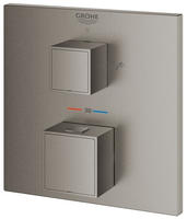 Grohe Grohtherm Cube Fertigmontageset 24155AL0 hard graphite geb&uuml;rstet,