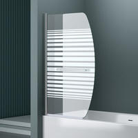 doporro Duschwand f&uuml;r Badewanne Badewannenaufsatz 90x140cm Duschabtrennung 6mm