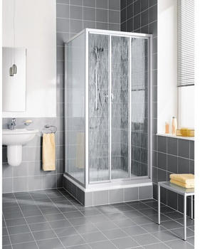 Kermi Nova 2000 Gleittür 3-teilig 100 x 185 cm Kunststoffglas Kerolan Fontana/weiß Kermi Nova 2000 Gleittür 3-teilig 100 x 185 cm Kunststoffglas Kerolan Fontana/weiß