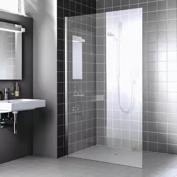 Kermi Walk-In-Basic Duschwand 80 x 200 cm silber hochglanz (XCWIO08020VPK)