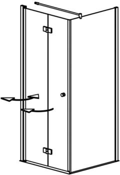 GEO Eckdusche AF40 BxT: 90x90 cm ESG mit Falttür (AF4009090L2360) GEO Eckdusche AF40 BxT: 90x90 cm ESG mit Falttür (AF4009090L2360)