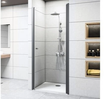 Breuer Drehtür für Nische Elana 6 80 cm Anschlag rechts Klarglas Profilfarbe schwarz (1633 031 001 003) Breuer Drehtür für Nische Elana 6 80 cm Anschlag rechts Klarglas Profilfarbe schwarz (1633 031 001 003)