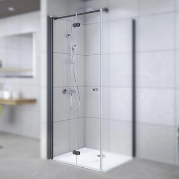 Breuer Drehfalttür für Seitenwand Elana Komfort 100 cm Anschlag links Klarglas Profilfarbe schwarz (1662031001005) Breuer Drehfalttür für Seitenwand Elana Komfort 100 cm Anschlag links Klarglas Profilfarbe schwarz (1662031001005)