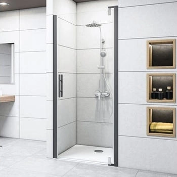 Breuer Drehtür in Nische Europa Design 100 cm Anschlag rechts Klarglas Profilfarbe schwarz (0286031001005) Breuer Drehtür in Nische Europa Design 100 cm Anschlag rechts Klarglas Profilfarbe schwarz (0286031001005)