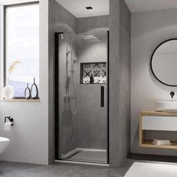 Breuer Drehtür in Nische Europa Design 100 cm Anschlag links Klarglas Profilfarbe schwarz (0285031001005) Breuer Drehtür in Nische Europa Design 100 cm Anschlag links Klarglas Profilfarbe schwarz (0285031001005)