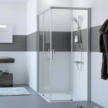 Hüppe Classics 2 EasyEntry Viereck Gleittüreckeinstieg 2-teilig silber matt (C25003087322)