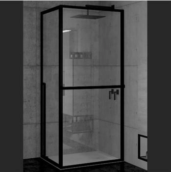 Riho Lucid GD201 Duschkabine für Duschfläche 100 x 80cm schwarz (G005013121)