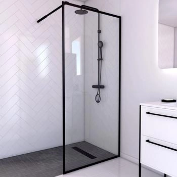 Aurlane Duschwand Factory Walk-In schwarz 90 x 200 cm (FAC215)