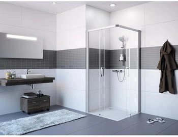 Hüppe Classics 2 EasyEntry Gleittüreckeinstieg 2-teilig silber matt (C25205087321)